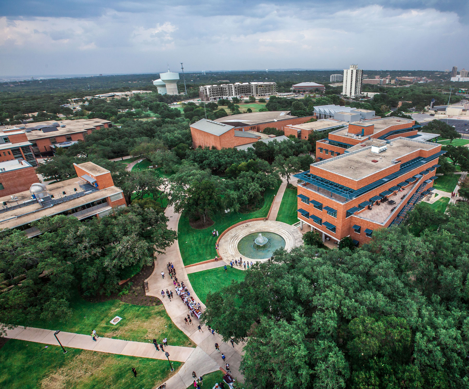 aerial view of campus from Murchison Tower, viewing north