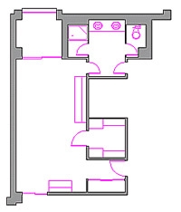 CAD Drawing of general room layout