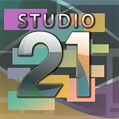The Studio 21 logo with text "Studio 21" above blocks of multiple colors. 