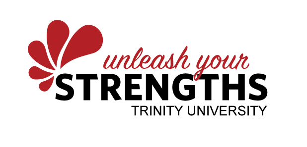 "Unleash your strengths" |Trinity University CliftonStrengths Logo