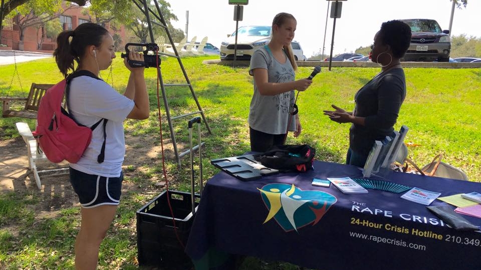 Students interview and video record a person